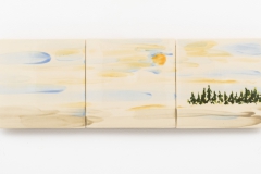 "Ochtendgloren II", 1 x 3 painted ceramic tiles, 15 x 45 cm. , NL 2015