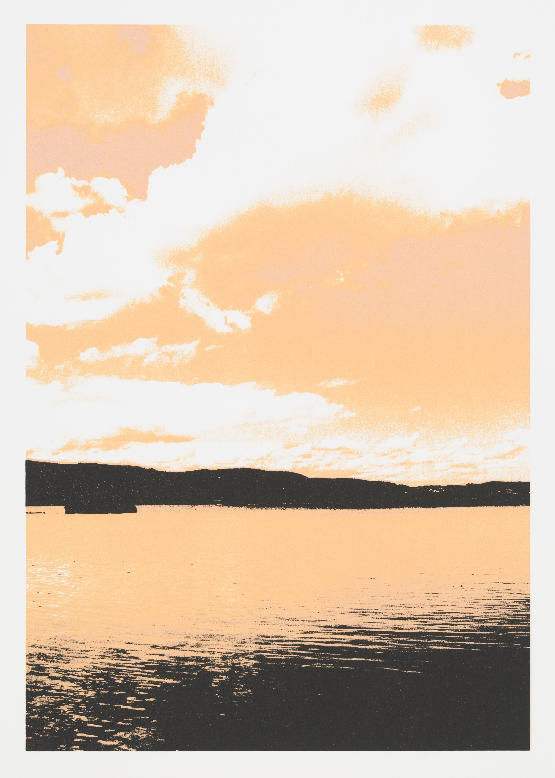 "Lago Trasimeno" 50 x 35 cm. silkscreenprint (2012)
