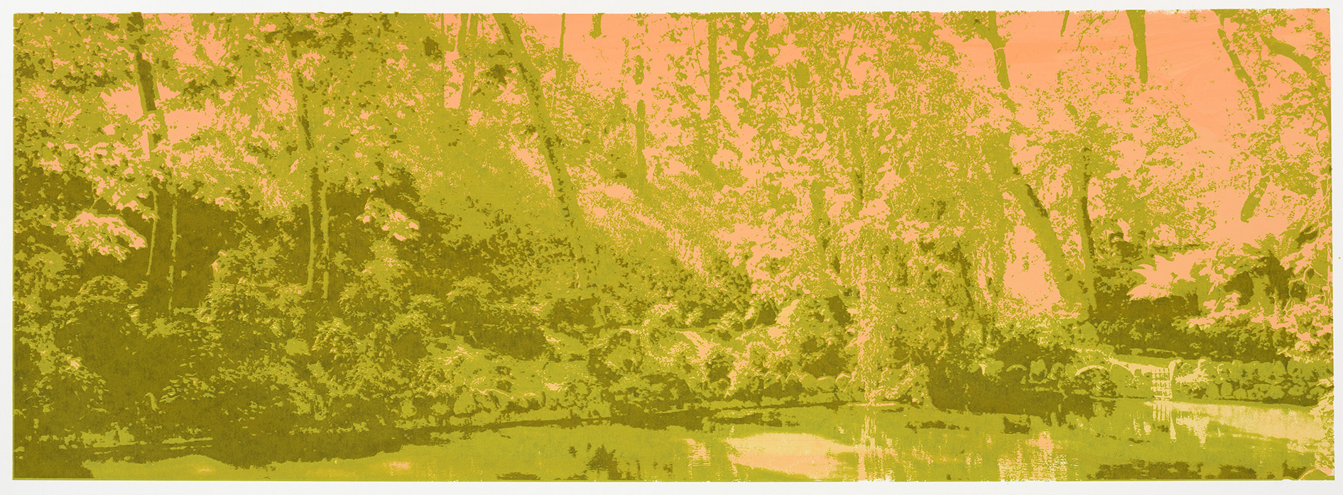"Change of Seasons II (spring)", 35 x 100 cm. silkscreenprint (2015)
