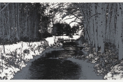 "Change of Seasons I (winter)" 35 x 100 cm. silkscreenprint (2015)