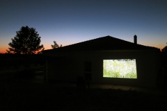 Outside viewing on large scale of my short film “Tempestade (Portugal)”, Fundacao Obras, Portugal (2016)