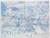 "Parque de Monserrate" 57 x 75,5 cm. painted ceramic tiles Portugal 2013