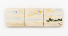 "Ochtendgloren II", 1 x 3 painted ceramic tiles, 15 x 45 cm. , NL 2015