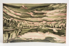 Vibracoes da Luz IV, standing azulejo (painted ceramic tile), 30 x 49 cm. Portugal 2018