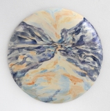 "Nachtgezang", painted ceramic, 40 x 40 cm., 2022