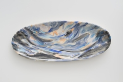 "Z.t.",  23 x 54 cm., painted ceramic tile, azulejo, 2023 (A.i.R. KH Messen, Norway). Photo Peter Cox