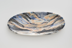 "Z.t.",  23 x 54 cm., painted ceramic tile, azulejo, 2023 (A.i.R. KH Messen, Norway). Photo Peter Cox