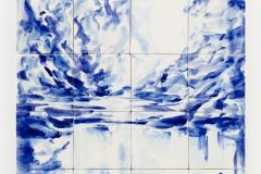 "Lago Azul", painted ceramic tile, 75 x 60 cm., NL 2014