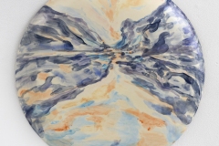 "Nachtgezang", painted ceramic, 40 x 40 cm., 2022
