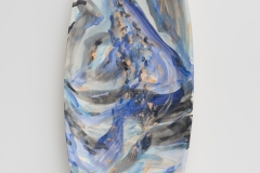 "Z.t.",  54 x 23 cm., painted ceramic tile, azulejo, 2023 (A.i.R. KH Messen, Norway). Photo Peter Cox