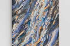 "Luz na Noite II", 50 x 30 cm., painted ceramic tile, azulejo, 2023 (A.i.R. Fundacao Obras, Portugal). Photo Peter Cox