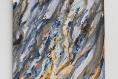 "Luz na Noite IV", 50 x 30 cm., painted ceramic tile, azulejo, 2023 (A.i.R. Fundacao Obras, Portugal). Photo Peter Cox