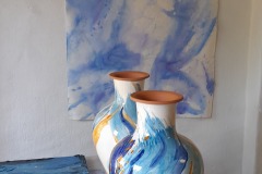 Studioview, July 2025, each 50 cm. high, Residency .i.R. Fundacao OBRAS, Portugal