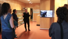 Opening of the solo exhibition, "Nightfall, chasing the omnious light", Kunstnarhuset Messen, Alvik (Norway, 2023), Photo by Simone Hooymans