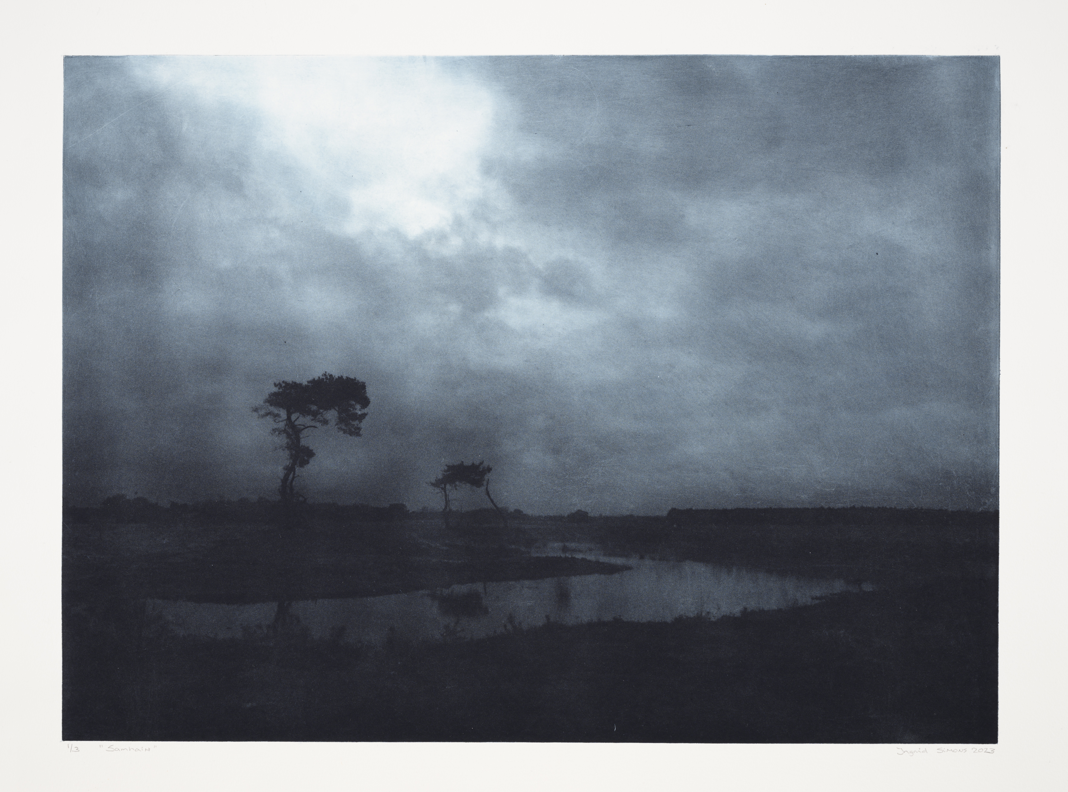 "Samhain" (2022), 50 x 65 cm., toyoboprint on paper (photo Peter Cox)