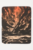 "Night Rises II" (2020), 42 x 30 cm. papersize, two color lithography (Printed at Druckwerkstatt Bethanien, Berlin (D) 2020)