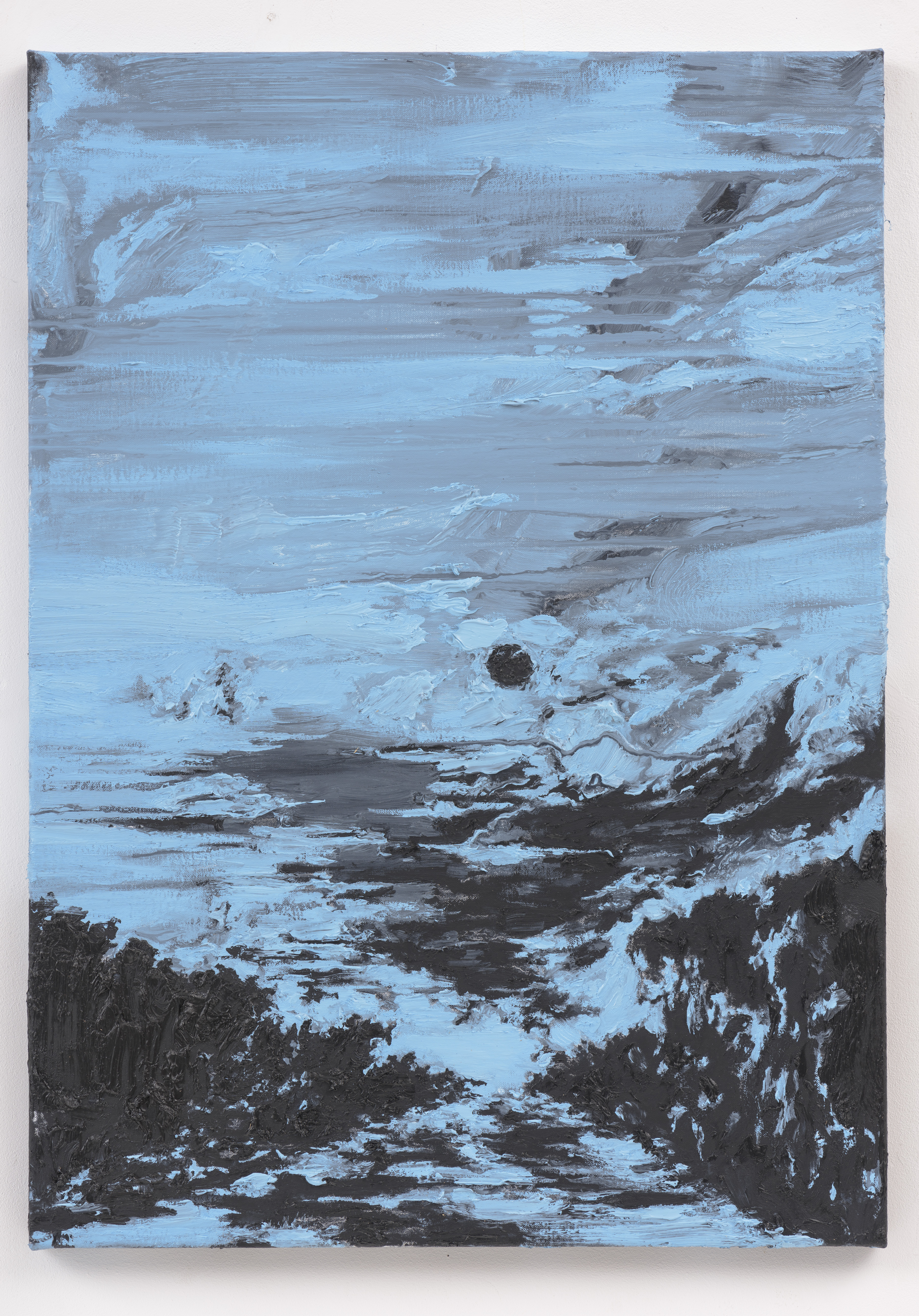 "Black Moon, Blue Sky" 70 x 50 cm. oil on linen 2016