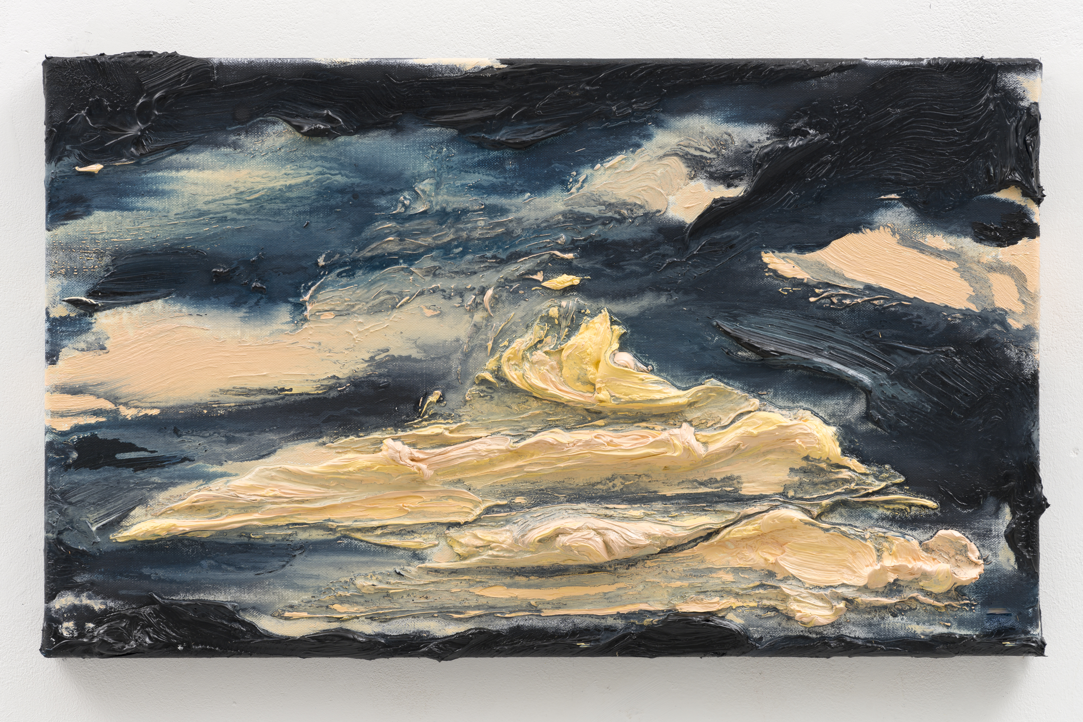 "Night Rises, Turrells Partituur II", 30 x 50 cm., oil on linen 2020 (Berlin)