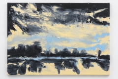 "Mirrored Waters IV", 70 x 100 cm., oil on linen 2017 (Van Gogh)