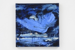 "Het Blauwe Uur II", 35 x 35 cm. oil on linen 2022  (Terug naar de bossen van toen)