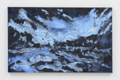 "Zomerzonnewende (nocturne)", 50 x 80 cm. oil on linen 2021  (Terug naar de bossen van toen)