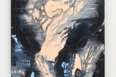 "Distortion II", 80 x 50 cm. oil on linen 2022  (A.i.r. Van Gogh)