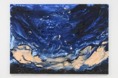 "Verlust der Nacht, Dresden 1945", 100 x 140 cm. oil on linen 2022 (A.i.R. Berlin)