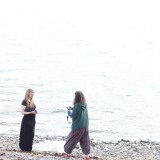 The making of my new performance in Hardangerfjord during the residency at Kh Messen, Alvik, Norway in the summer of 2023 (Photo by Simone Hooymans)