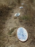Landart project, 4 large scale ceramic tiles (Presentation at Fundacao OBRAS, Portugal, 2016)