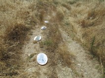 Landart project, 4 large scale ceramic tiles (Presentation at Fundacao OBRAS, Portugal, 2016)
