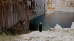 "A terra da pintora da terra - Agua", performance in the marble quarry of Borba, Portugal (2023) . Filmed and edited by Pedro Barral (PT)