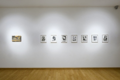 Museum Nairac, Exhibition view, Ink on paper and laque on paper, Solo exhibition "Midzomernacht", 2023 - 2024, Barneveld (NL) . Photo Peter Cox