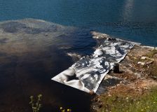 Filmstill performance "Réquiem em Turcquesa" (Bencatel), during the residency at Fundacao Obras, Évora Monte, Alentejo, Portugal , April 27th, 2025. Film and edit by  by Pedro Barral (PT)