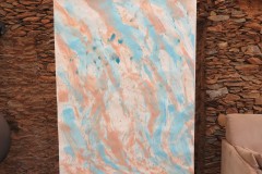 Z.t., 167 x 125 cm., acrylic paint on paper, during the residency at Arteventura, Corteconcepcion, Anadalusia Spain , June 18th, 2025.