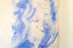 150 x 93 cm.,  Acrylic paint on paper, during the residency at Fundacao Obras, Évora Monte, Alentejo, Portugal , 2025