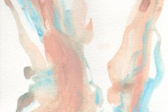 Luz da Lua Rosa, a 21 x 14,8 cm., acrylic paint on paper, during the residency at Arteventura, Corteconcepcion, Anadalusia Spain , Summer of 2025